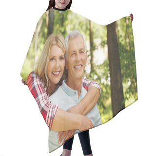 Personality  Lovely Senior Couple  Hair Cutting Cape