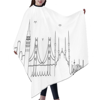 Personality  Istanbul City Skyline Design, Vector Illustration Hair Cutting Cape