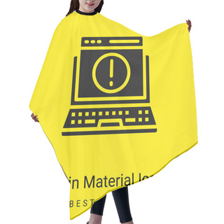 Personality  Access Denied Minimal Bright Yellow Material Icon Hair Cutting Cape