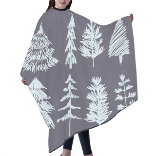 Personality  Doodles Christmas Tree Hair Cutting Cape