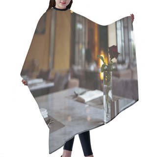 Personality  Modern Concept Design Of Restaurant Lounge Blurred Background For Display Montage Your Product Hair Cutting Cape