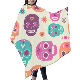 Personality  Skull Pattern, Mexican Day Of The Dead Hair Cutting Cape