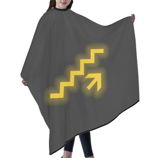 Personality  Ascending Stairs Signal Yellow Glowing Neon Icon Hair Cutting Cape