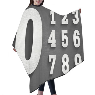 Personality  Stylish White Squared Shabby Numerals. Hair Cutting Cape