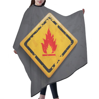 Personality  Metal Sign Fire Hair Cutting Cape