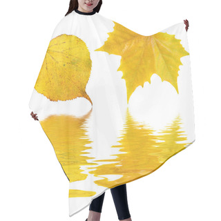 Personality  Beautiful Golden Leaves In Autumn Hair Cutting Cape
