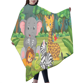 Personality  Animal In The Forest Hair Cutting Cape