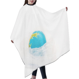 Personality  Globe In Plastic Bag On White Background, Global Warming Concept Hair Cutting Cape