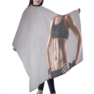 Personality  Young Athletic Woman Hair Cutting Cape