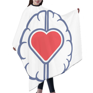 Personality  Heart And Human Brain Symbol Hair Cutting Cape