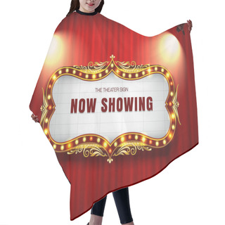 Personality  Theater Sign On Curtain Hair Cutting Cape