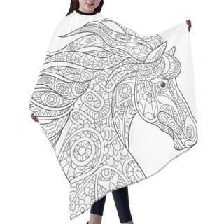 Personality  Zentangle Stylized Horse Hair Cutting Cape