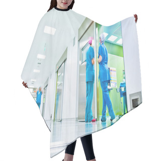 Personality  Blurred Doctors Surgery Corridor Hair Cutting Cape