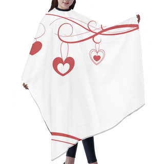 Personality  Hearts Background Hair Cutting Cape