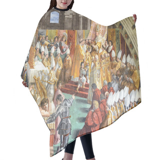 Personality  The Coronation Of Charlemagne. The Fresco Of The 16th Century In Hair Cutting Cape