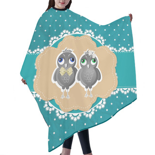 Personality  Vector Floral Frame With Birds Hair Cutting Cape