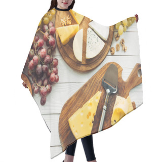 Personality  Various Types Of Cheese And Grapes Hair Cutting Cape