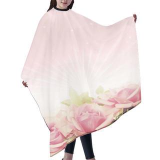 Personality  Pink Roses Hair Cutting Cape