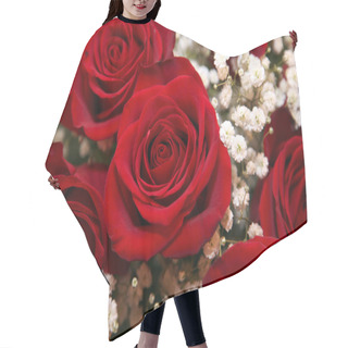 Personality  Red Roses Background Hair Cutting Cape