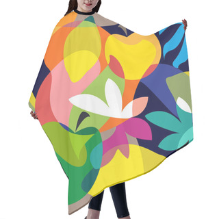 Personality  Abstract Tropical Painting. Hair Cutting Cape