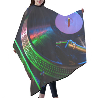 Personality  Sound Mixer With Vinyl  Hair Cutting Cape