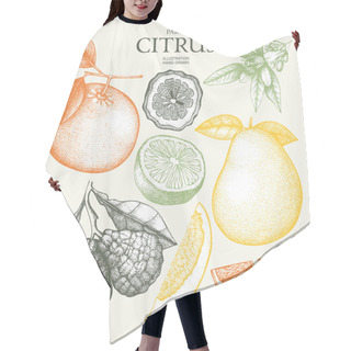 Personality  Set Of Citrus Fruits Hair Cutting Cape