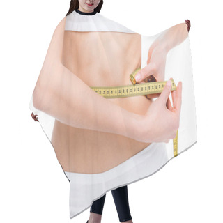 Personality  Woman With Measuring Tape Hair Cutting Cape