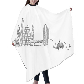 Personality  Austin City Skyline Doodle Sign Hair Cutting Cape