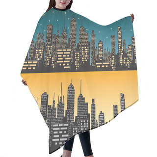 Personality  City Skyline 1 Hair Cutting Cape