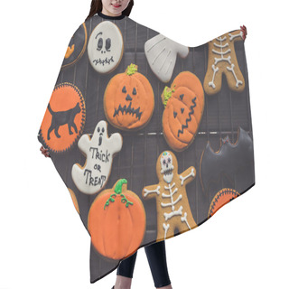 Personality  Composition Of Halloween Cookies Hair Cutting Cape