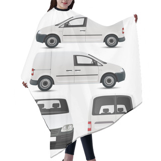 Personality  White Commercial Vehicle Mockup Hair Cutting Cape