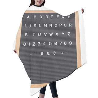 Personality  Alphabet Letter Board Cut Out On White Background. Hair Cutting Cape