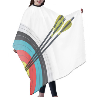 Personality  Arrows Hitting The Center Of Target - Success Business Concept Hair Cutting Cape