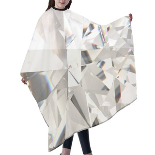 Personality  Realistic Diamond Texture Refracted Layers Macro, 3D Render Hair Cutting Cape