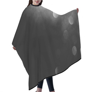 Personality  Sparking Silver Bokeh On Black Background For Celebration  Hair Cutting Cape
