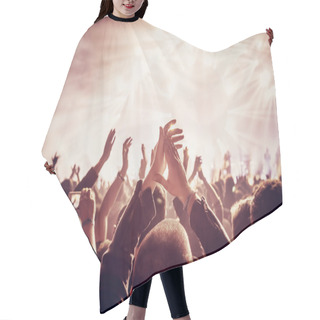 Personality  Large Group Of People Enjoying Concert Hair Cutting Cape