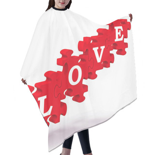 Personality  Love Puzzle Showing Couples In Love Hair Cutting Cape
