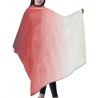 Personality  Abstract Geometric Background With Red And White Poly Pattern Hair Cutting Cape