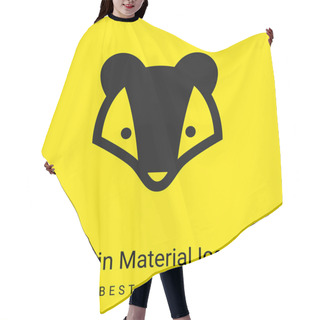 Personality  Badger Minimal Bright Yellow Material Icon Hair Cutting Cape