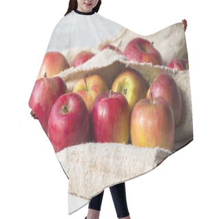 Personality  Ripe Red Apples On The Table Hair Cutting Cape