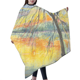 Personality  Weeping Willow Hair Cutting Cape