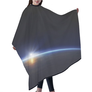 Personality  Planet Earth With Rising Sun Hair Cutting Cape