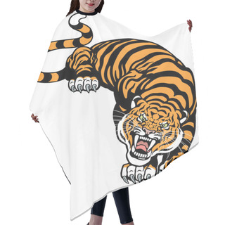 Personality  Angry Tiger Hair Cutting Cape