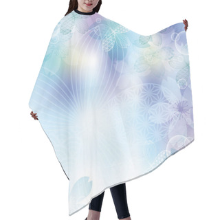 Personality  Background Of Cherry Blossom Silhouette Hair Cutting Cape