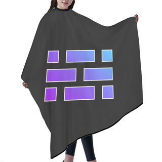 Personality  Brickwall Blue Gradient Vector Icon Hair Cutting Cape