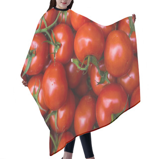Personality  Fresh Tomatoes. Red Tomatoes Background. Group Of Tomatoes Hair Cutting Cape