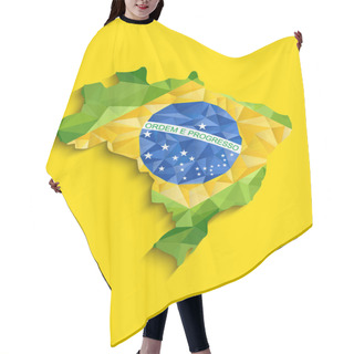 Personality  Brazil Flag Map Background Hair Cutting Cape