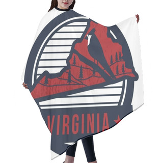 Personality  Map Of Virginia State Hair Cutting Cape