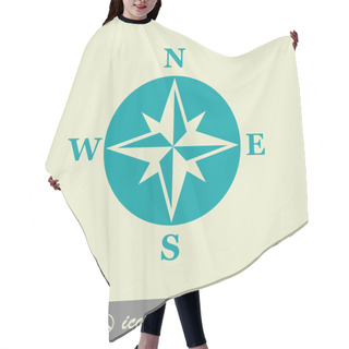 Personality  Compass Icon Hair Cutting Cape