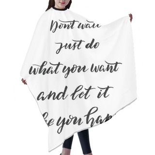 Personality  Hand Drawn Vector Lettering. Motivating Modern Calligraphy Hair Cutting Cape